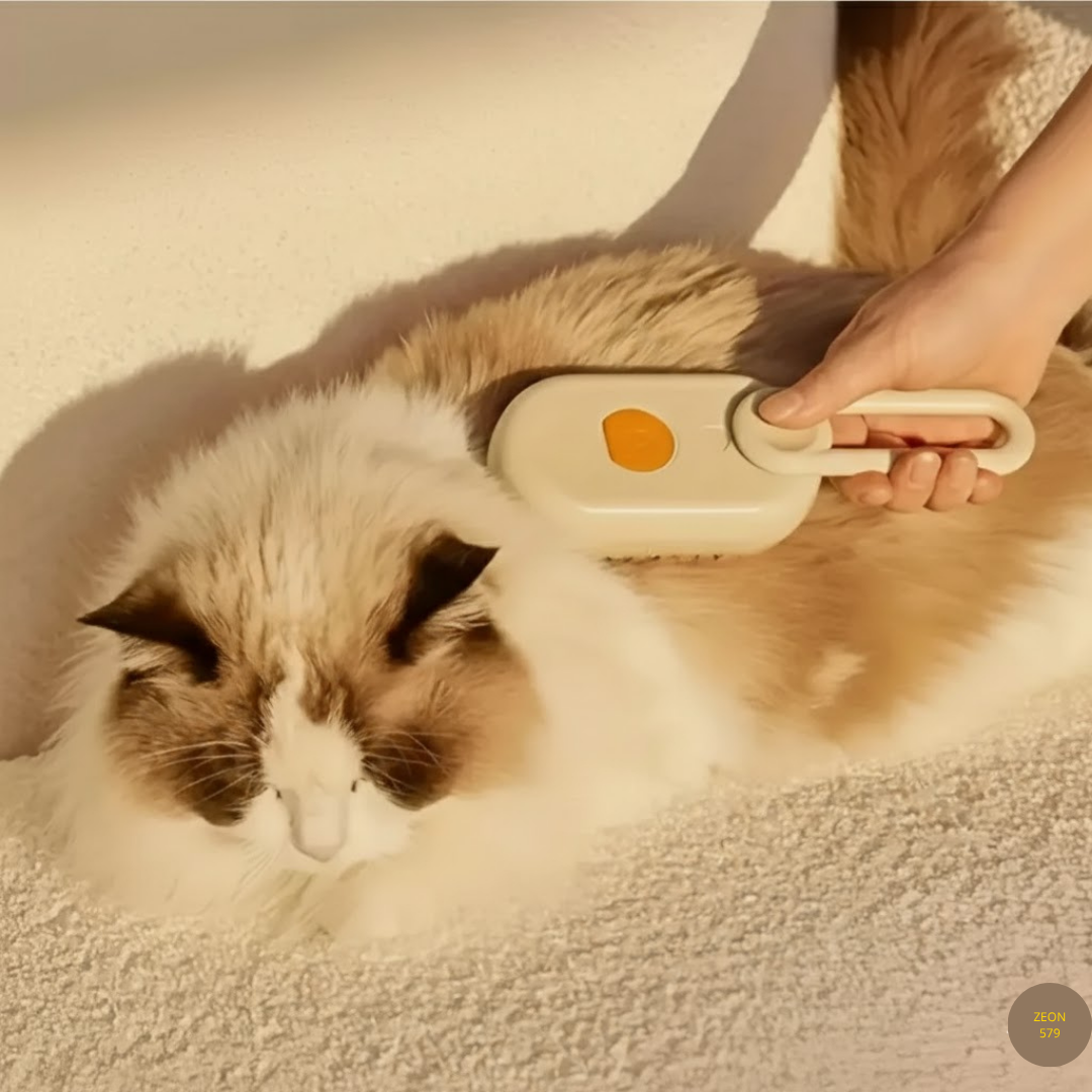 Cepillo para Mascotas con Rociador de Agua y Masajeador 🙀🐶