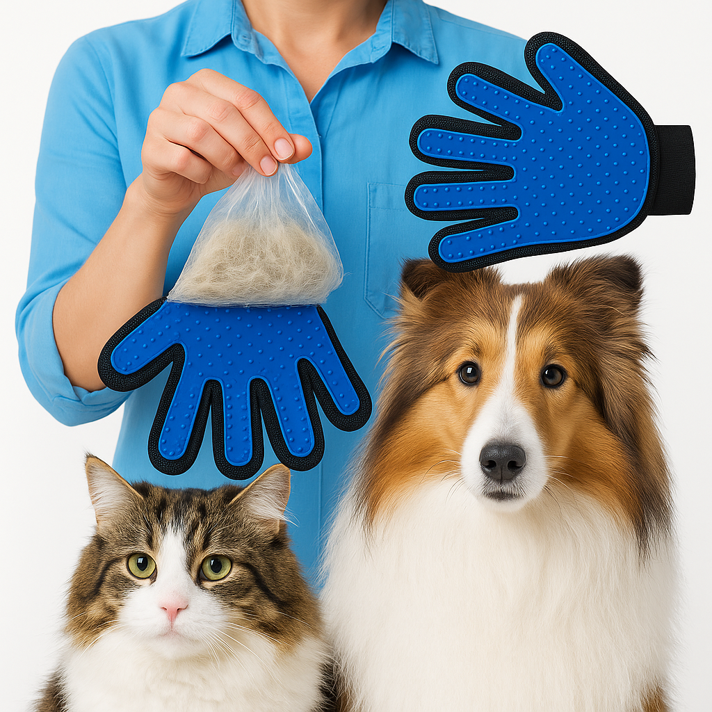🧤 Guante Masajeador y Quita pelo para Perros y Gatos 🐶🐱